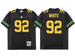 Green Bay Packers #92 Reggie White 1993 Throwback Black Jersey