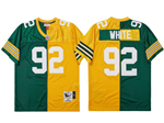 Green Bay Packers #92 Reggie Gold 1996 Throwback Split Green/Gold Jersey