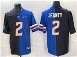Las Vegas Raiders Boise State Broncos #2 Ashton Jeanty Split Black/Blue Vapor Limited Jersey