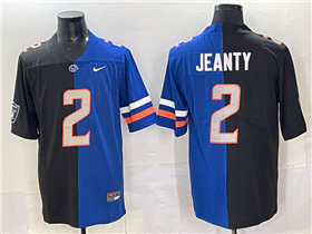 Las Vegas Raiders Boise State Broncos #2 Ashton Jeanty Split Black/Blue Vapor Limited Jersey