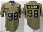 Las Vegas Raiders #98 Maxx Crosby Olive 2025 Salute To Service Limited Jersey