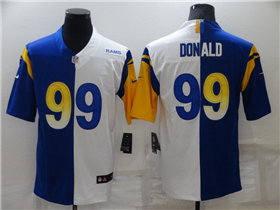 Los Angeles Rams #99 Aaron Donald Split Royal/White Vapor Limited Jersey