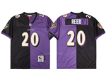 Baltimore Ravens #20 Ed Reed 2004 Throwback Split Black/Purple Jersey