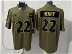 Baltimore Ravens #22 Derrick Henry Olive 2025 Salute To Service Limited Jersey