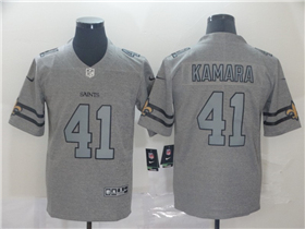 New Orleans Saints #41 Alvin Kamara Gray Gridiron Gray Limited Jersey