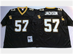 New Orleans Saints #57 Rickey Jackson 1987 Throwback Black Jersey