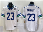 Seattle Seahawks #23 Marcus Trufant White Throwback Vapor F.U.S.E. Limited Jersey