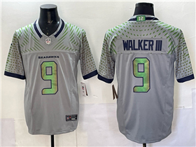 Seattle Seahawks #9 Kenneth Walker III Gray Rivalries Vapor F.U.S.E. Limited Jersey
