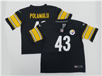 Pittsburgh Steelers #43 Troy Polamalu Toddler Black Vapor Limited Jersey