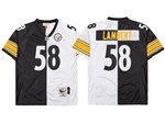 Pittsburgh Steelers #58 Jack Lambert Throwback Split Black/White Jersey
