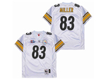 Pittsburgh Steelers #83 Heath Miller 2005 Throwback White Jersey