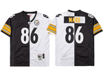 Pittsburgh Steelers #86 Hines Ward Throwback Split Black/White Jersey