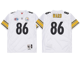 Pittsburgh Steelers #86 Hines Ward 2005 Throwback White Jersey