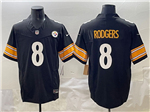Pittsburgh Steelers #8 Aaron Rodgers Black Vapor F.U.S.E. Limited Jersey