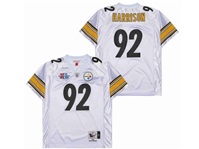 Pittsburgh Steelers #92 James Harrison 2005 Throwback White Jersey