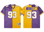 Minnesota Vikings #93 John Randle 1998 Throwback Split Purple/Gold Jersey