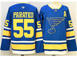 St. Louis Blues #55 Colton Parayko Home Blue Jersey