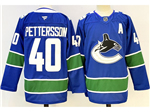 Vancouver Canucks #40 Elias Pettersson Home Blue Jersey