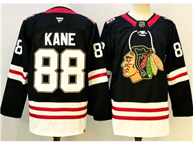 Chicago Blackhawks #88 Patrick Kane 2025 Black 100th Anniversary Jersey