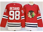 Chicago Blackhawks #98 Connor Bedard 2024 Red Jersey