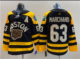 Boston Bruins #63 Brad Marchand Black 2023 Winter Classic Jersey