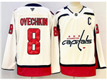 Washington Capitals #8 Alexander Ovechkin 2024 White Jersey