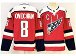 Washington Capitals #8 Alexander Ovechkin 2025-26 Third Red Jersey