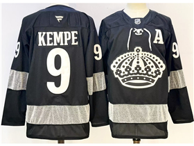 Los Angeles Kings #9 Adrian Kempe 2025-26 Alternate Black Jersey