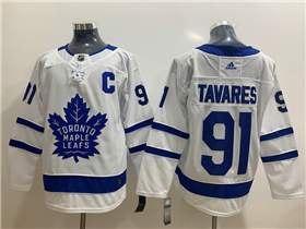 Toronto Maple Leafs #91 John Tavares White Jersey