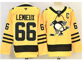 Pittsburgh Penguins #66 Mario Lemieux 2025-26 Third Gold Jersey