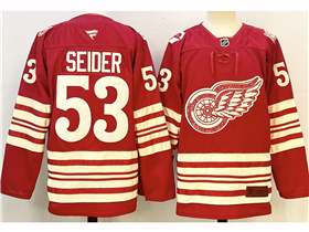 Detroit Red Wings #53 Mortiz Seider 2025-26 Home Red Jersey