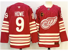 Detroit Red Wings #9 Gordie Howe 2025-26 Home Red Jersey