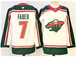 Minnesota Wild #7 Brock Faber 2025-26 Throwback White Jersey