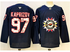 Minnesota Wild #97 Kirill Kaprizov Navy Native American Heritage Day Jersey