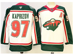 Minnesota Wild #97 Kirill Kaprizov 2025-26 Throwback White Jersey