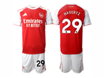 Arsenal F.C. 2025/26 Home Red Soccer Jersey with #29 Havertz Printing