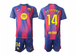 FC Barcelona 2025/26 Home Red/Blue Soccer Jersey with #14 Rashford Printing