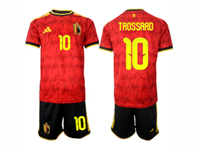 Belgium 2026 Home Red Soccer with #10 Trossard Printing