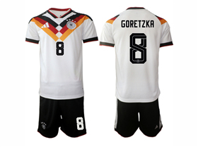 Germany 2026 Home White Soccer Jersey with #8 Goretzka Printing