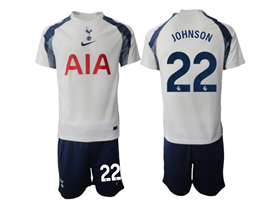 Tottenham Hotspur F.C. 2025/26 Home White Soccer Jersey with #22 Johnson Printing