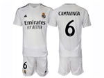 Real Madrid CF 2024/25 Home White Soccer Jersey with #6 Camavinga Printing