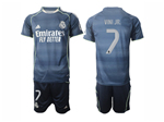 Real Madrid CF 2025/26 Away Navy Soccer Jersey with #7 Vini Jr. Printing