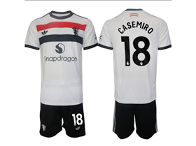 Manchester United F.C. 2024/25 3rd White Soccer Jersey with #18 Casemiro Printing