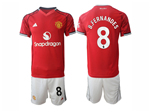 Manchester United F.C. 2025/26 Home Red Soccer Jersey with #8 B.Fernandes Printing