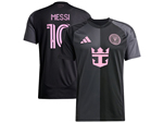 Inter Miami CF 2025 Away Black Soccer Jersey with #10 Messi Printing