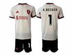 Liverpool F.C. 2025/26 Away White Soccer Jersey with #1 A.Becker Printing