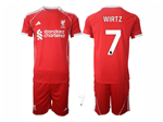 Liverpool F.C. 2025/26 Home Red Soccer Jersey with #7 Wirtz Printing