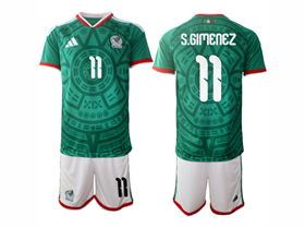 Mexico 2026 Home Green Soccer Jersey with #11 S.GIMENEZ Printing
