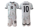 Portugal 2025 Away White Soccer Jersey with #10 Bernardo Printing