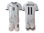 Portugal 2025 Away White Soccer Jersey with #11 João Félix Printing